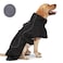 ODSSDAPU Raincoat Waterproof Winter Jacket for Dogs Windproof Coat With Velvet Inner and Reflective Strip Black L