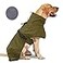 ODSSDAPU Barkworthies Dog Raincoat Waterproof Winter Jacket with Velvet Inner Reflective Strip Green M