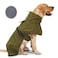 ODSSDAPU Barkworthies Dog Raincoat Waterproof Winter Jacket with Velvet Inner Reflective Strip Green M