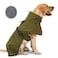 ODSSDAPU Barkworthies Dog Raincoat Waterproof Winter Jacket with Velvet Inner Reflective Strip Green M