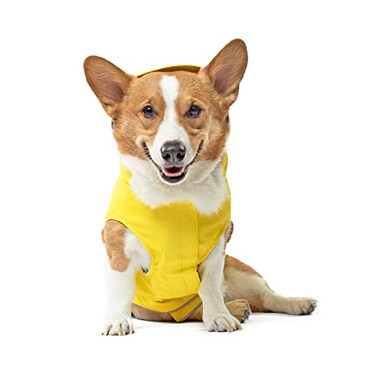 Canada Pooch Torrential Tracker Dog Rain Jacket Easy On Adjustable Full Body Coverage Waterproof Functional Pockets Reflective Trim Rain Coat for Dogs Great for Dogs