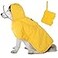 Lukovee Dog Raincoat Adjustable Dog Rain Jacket with Clear Hooded Double Layer for Large Medium Small Dogs Puppies Waterproof Rain Coat Poncho with Reflective Storage Pocket Rim Yellow L