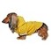 DJANGO Highland Dog Jacket Raincoat WaterRepellent Lined Dog Coat with Hood Adjustable Fit Harness Hole Lightweight Rain Wind Jacket for Small Medium Dogs up to 30 lbs Yellow Medium