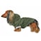 DJANGO Highland Dog Jacket Raincoat WaterRepellent Lined Dog Coat with Hood Adjustable Fit Harness Hole Lightweight Rain Wind Jacket for Small Medium Dogs up to 30 lbs Olive Medium