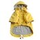 Morezi Dog Zip Up Raincoat with Reflective Buttons RainWater Resistant Adjustable Drawstring Removable Hood Raincoats with Legs 8lbs to 80lbs Available Yellow XL