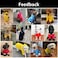 Morezi Dog Zip Up Raincoat with Reflective Buttons RainWater Resistant Adjustable Drawstring Removable Hood Raincoats with Legs 8lbs to 80lbs Available Yellow XL