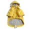 Morezi Dog Zip Up Raincoat with Reflective Buttons RainWater Resistant Adjustable Drawstring Removable Hood Raincoats with Legs 8lbs to 80lbs Available Yellow XL