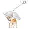 LESYPET Dog Umbrella for Small Dogs Clear Puppy Umbrella with Adjustable Rope Leash for Rainy Walking 27 Diameter