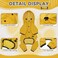 Miucat Dog Raincoat Waterproof Dog Rain Jacket with Hood Rain Coat with Leash Hole Reflective Strap for Small Medium Dogs Lightweight Puppy ClothesYellowS