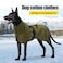 ODSSDAPU Black M Dog Raincoat Waterproof Winter Jacket with Velvet Inner Reflective Strip