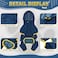 Miucat Dog Raincoat Waterproof Dog Rain Jacket with Hood Rain Coat with Leash Hole Reflective Strap for Small Medium Dogs Lightweight Puppy ClothesBlueL