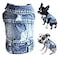 Tealots Jean Jacket Blue Denim Lapel Vest Coat Costume Dog Cat TShirt Clothes Cool Funny Apparel Outfits Machine Washable for Small Medium Dogs Cats L