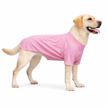 Lovelonglong Pet Clothing Dog Costumes Basic Blank TShirt Tee Shirts for Large Dogs Pink XXXXL