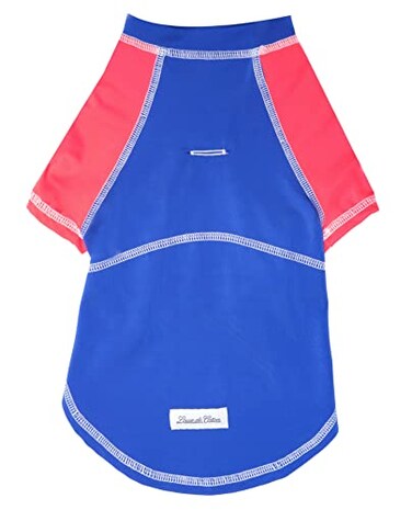 Louie de Coton Sun Shirt for Dogs Cats Size L UV Protection Cooling TShirt for Pets UPF50 Max Protection from Sunburn Leash Hole Machine Washable Made in USA
