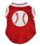 Petitebella Baseball Puppy Dog Shirt Red Medium