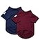 Koneseve Dog Shirts Soft Cotton Dog Clothes Stretchy TShirt for Small Medium Large Dogs Cat Shirt Breathable Puppy Outfit Kitten Apparel Pet Pullover Tee Blank Basic Sweatshirt 2Pack Blue Red 5XL