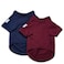 Koneseve Dog Shirts Soft Cotton Dog Clothes Stretchy TShirt for Small Medium Large Dogs Cat Shirt Breathable Puppy Outfit Kitten Apparel Pet Pullover Tee Blank Basic Sweatshirt 2Pack Blue Red 5XL