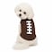Petitebella Rugby Print Puppy Dog Shirt Brown Medium