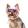 PETLESO Small Breed Dog Goggles Pink Sunglasses with UV Protection and Adjustable Straps