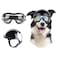 Billionchains Dog Goggles and Helmet Set Antidust UV Protection Sunglasses Durable Motorcycle Helmet With Ear Hole Adjustable Pet Glasses for Medium to Large DogsClear