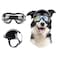 Billionchains Dog Goggles and Helmet Set Antidust UV Protection Sunglasses Durable Motorcycle Helmet With Ear Hole Adjustable Pet Glasses for Medium to Large DogsClear