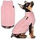 KYEESE Dog Sweater Stretchy Knitwear Cat Clothes Soft Pullover Dog Sweaters for Small Dogs Girl Thick Pet Coat for Fall Winter Cold Weather Warm Turtleneck Small Dogs Sweater with Gingham Patchwork