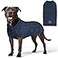 KYEESE Dog Sweater with Leash Hole Warm Pullover with Reflective Yarn for Small and Medium Dogs Male Soft Knit Pullover Boy Dog Coats Cozy Lightweight Thick SweaterNavy BlueLarge