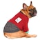 iChoue Pet Dog Crewneck Sweater Color Block Pullover Winter Warm Clothes for English Bulldog Bully Pitbull Red and BlackXLarge