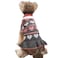 Jecikelon Pet Dog Long Sweaters Dress Knitwear Turtleneck Pullover Warm Winter Puppy Sweater Long Dresses Grey Heart XLarge