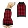 PUPTECK Dog Sweaters for Large Medium Small Dogs Fall Classic Plaid Style Puppy Holiday Winter Coat Clothes Warm