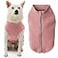 Gooby Zip Up Microfiber Fleece Dog Sweater Pink Large Warm Double Layered Soft Fleece Stepin Dog Jacket Without Ring Leash Winter Sweater for Small Medium Dogs