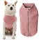 Gooby Zip Up Microfiber Fleece Dog Sweater Pink Large Warm Double Layered Soft Fleece Stepin Dog Jacket Without Ring Leash Winter Sweater for Small Medium Dogs