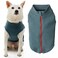 Gooby Zip Up Microfiber Fleece Dog Sweater Turquoise Large Warm Double Layered Soft Microfiber Fleece Stepin Dog Jacket for Small to Medium Dogs