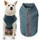 Gooby Zip Up Microfiber Fleece Dog Sweater Turquoise Large Warm Double Layered Soft Microfiber Fleece Stepin Dog Jacket for Small to Medium Dogs
