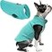 Gooby Fleece Vest Dog Sweater Turquoise Large Warm Pullover Fleece Dog Jacket with ORing Leash for Small to Medium Dogs