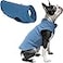 Gooby Fleece Vest Dog Sweater Blue XSmall Warm Pullover Fleece Dog Jacket with ORing Leash for Small to Medium Dogs
