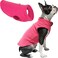 Gooby Fleece Vest Dog Sweater Pink XLarge Warm Pullover Fleece Dog Jacket with ORing Leash for Small to Medium Dogs