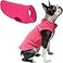 Gooby Fleece Vest Dog Sweater Pink Medium Warm Pullover Fleece Dog Jacket with ORing Leash for Small to Medium Dogs