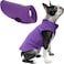 Gooby Fleece Vest Dog Sweater Lavender Large Warm Pullover Fleece Dog Jacket with ORing Leash for Small to Medium Dogs