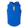 Gooby Fleece Vest Dog Sweater Deep Blue Large Warm Pullover Fleece Dog Jacket with ORing Leash for Small to Medium Dogs
