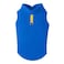Gooby Fleece Vest Dog Sweater Deep Blue Large Warm Pullover Fleece Dog Jacket with ORing Leash for Small to Medium Dogs