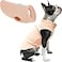 Gooby Fleece Vest Dog Sweater Peach Large Warm Pullover Fleece Dog Jacket with ORing Leash for Small to Medium Dogs