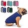 cyeollo 2 Pack Fleece Dog Sweater Stretchy Pullover Soft Dog Jacket with Reflective Stripe Lightweight Sweatshirt Pet Clothes Coats for Small Dogs Navy Grey L