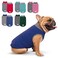 cyeollo 2 Pack Fleece Dog Sweater Stretchy Pullover Soft Dog Jacket with Reflective Stripe Lightweight Sweatshirt Pet Clothes Coats for Small Dogs Navy Grey L