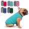 cyeollo 2 Pack Fleece Dog Sweater Stretchy Reflective Stripe Sweatshirt Pet Clothes Lightweight Dog Sweaters for Small Dogs Boy Teal Grey XL