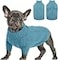 Queenmore Small Dog Pullover Sweater Cold Weather Cable Knitwear Classic Turtleneck Thick Warm Clothes for Chihuahua Bulldog Dachshund Pug Peacock Blue Small
