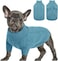 Queenmore Small Dog Pullover Sweater Cold Weather Cable Knitwear Classic Turtleneck Thick Warm Clothes for Chihuahua Bulldog Dachshund Pug Peacock Blue Small