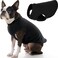 Gooby Stretch Fleece Vest Pullover Fleece Vest Jacket Sweater for Dogs Black Large