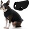 Gooby Stretch Fleece Vest Pullover Fleece Vest Jacket Sweater for Dogs Black Large
