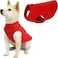 Gooby Stretch Fleece Vest Dog Sweater Red Medium Warm Pullover Super Stretchy Fleece Dog Jacket for Small to Large Dogs